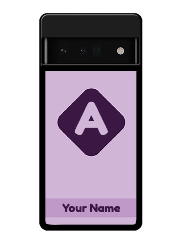 Custom Google Pixel 6 Pro 5G Custom Glass Phone Case - Custom Letter In Curved Badge Design