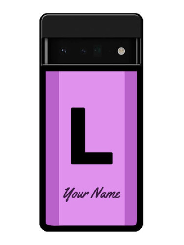 Custom Google Pixel 6 Pro 5G Custom Glass Phone Case - Tricolor Custom Text Design