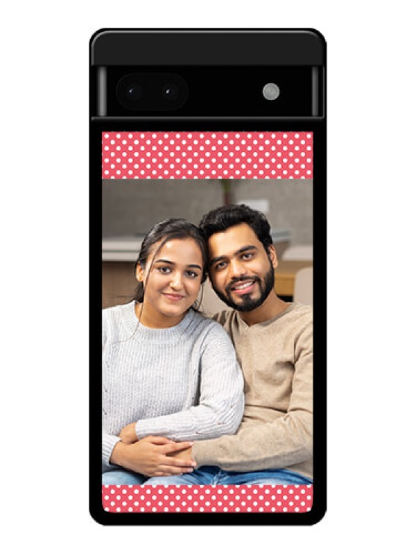 Custom Google Pixel 6A 5G Custom Glass Phone Case - White Dotted Design
