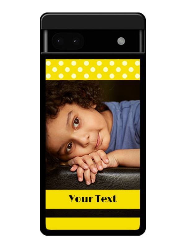 Custom Google Pixel 6A 5G Custom Glass Phone Case - Bright Yellow Case Design