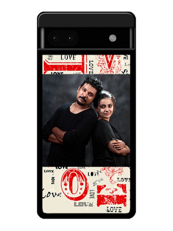 Custom Google Pixel 6A 5G Custom Glass Phone Case - Trendy Love Design Case