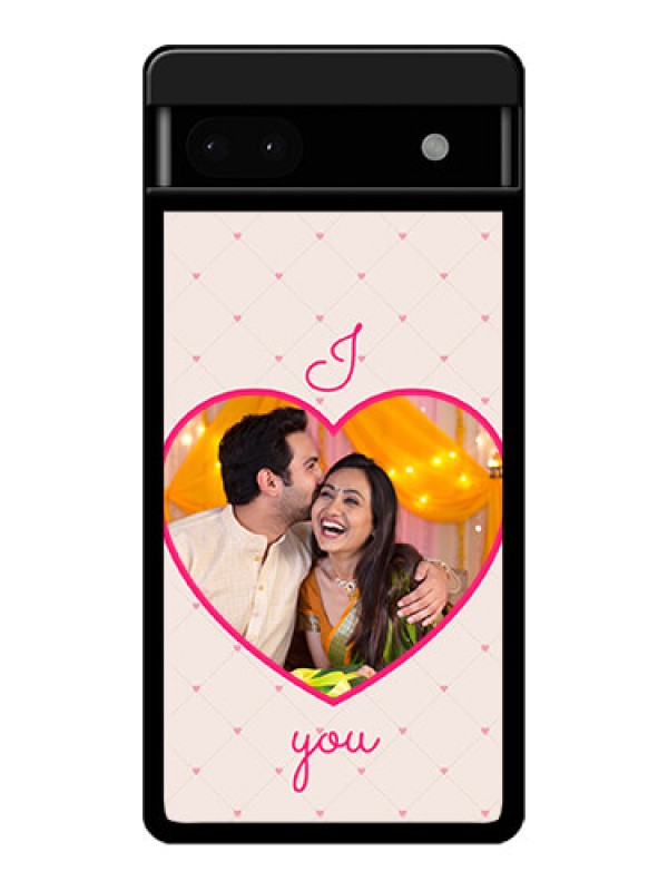 Custom Google Pixel 6A 5G Custom Glass Phone Case - Heart Shape Design