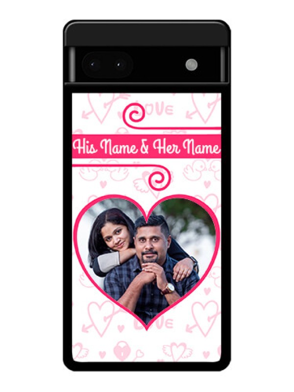 Custom Google Pixel 6A 5G Custom Glass Phone Case - Heart Shape Love Design