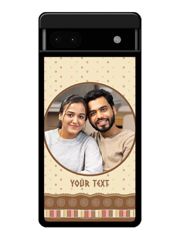 Custom Google Pixel 6A 5G Custom Glass Phone Case - Brown Dotted Mobile Case Design