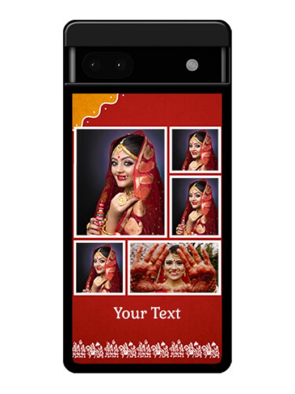 Custom Google Pixel 6A 5G Custom Glass Phone Case - Wedding Pic Upload Design