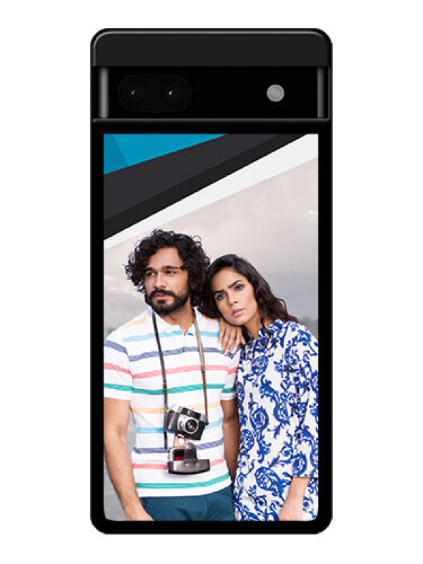 Custom Google Pixel 6A 5G Custom Glass Phone Case - Simple Pattern Photo Upload Design
