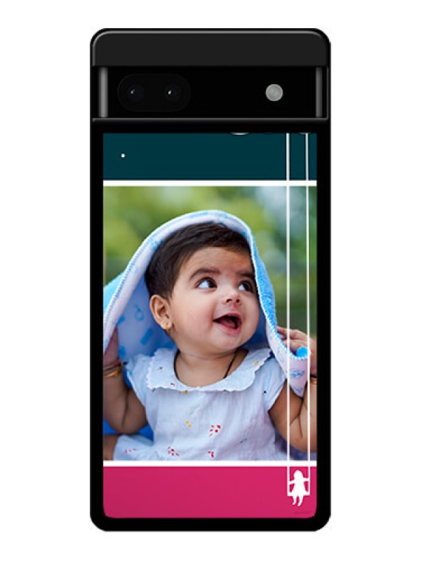 Custom Google Pixel 6A 5G Custom Glass Phone Case - Cute Girl With Cloud Design