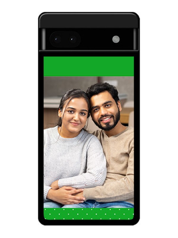 Custom Google Pixel 6A 5G Custom Glass Phone Case - Green Pattern Design