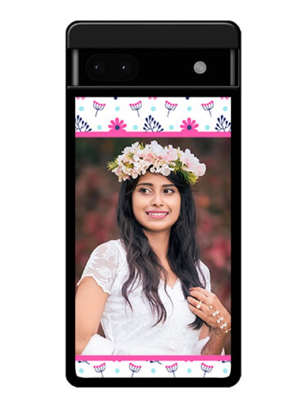 Custom Google Pixel 6A 5G Custom Glass Phone Case - Colorful Flower Design