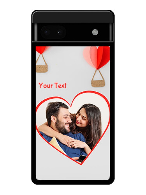 Custom Google Pixel 6A 5G Custom Glass Phone Case - Parachute Love Design