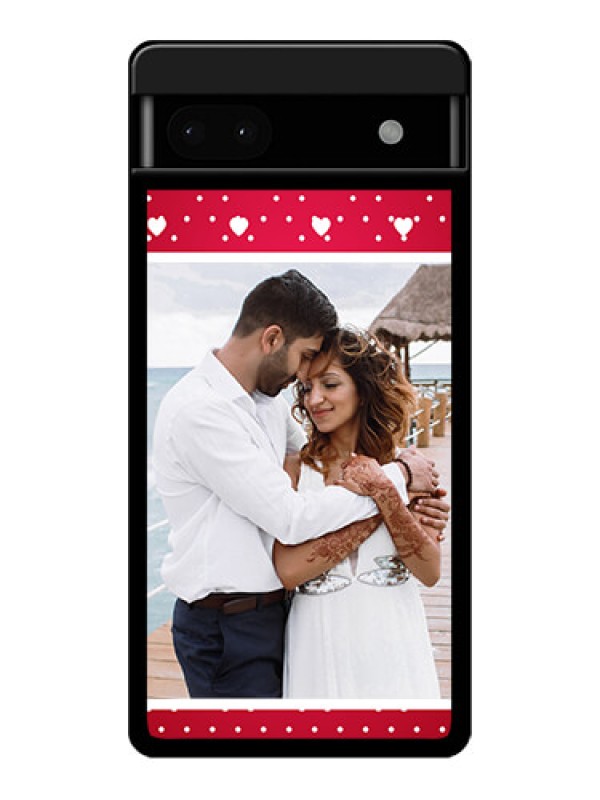 Custom Google Pixel 6A 5G Custom Glass Phone Case - Hearts Mobile Case Design