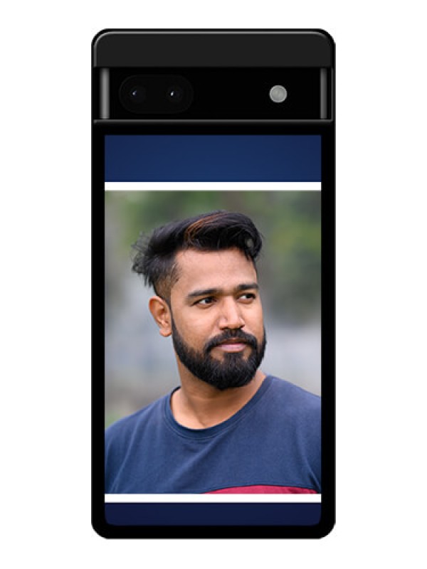 Custom Google Pixel 6A 5G Custom Glass Phone Case - Simple Royal Blue Design