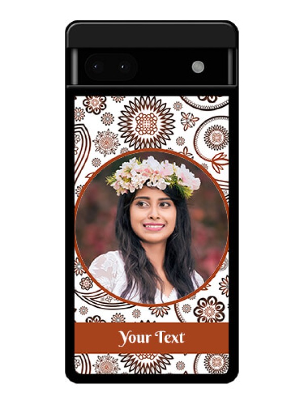 Custom Google Pixel 6A 5G Custom Glass Phone Case - Abstract Flower Design