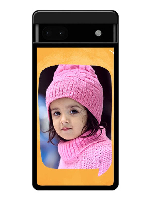 Custom Google Pixel 6A 5G Custom Glass Phone Case - Water Color Design With Bird Icons