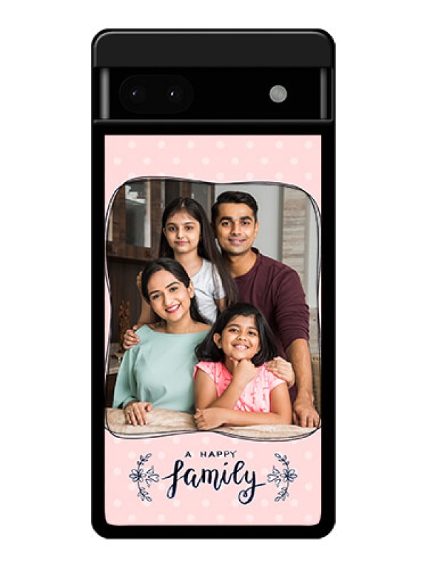 Custom Google Pixel 6A 5G Custom Glass Phone Case - Family With Dots Design