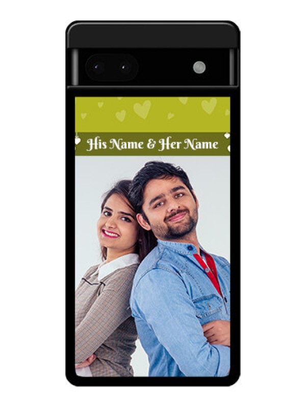 Custom Google Pixel 6A 5G Custom Glass Phone Case - You & Me Heart Design