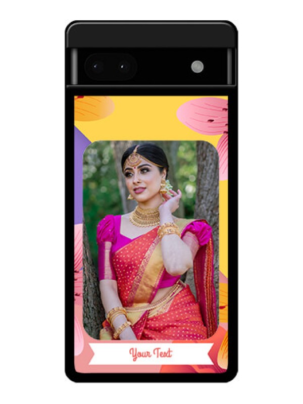 Custom Google Pixel 6A 5G Custom Glass Phone Case - 3 Image With Vintage Floral Design