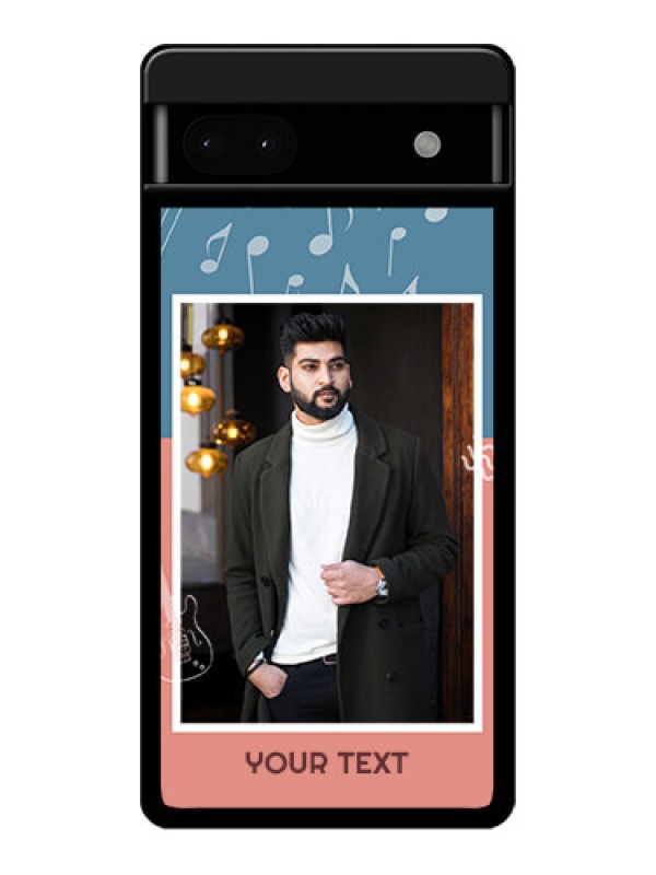 Custom Google Pixel 6A 5G Custom Glass Phone Case - With Color Musical Note Design