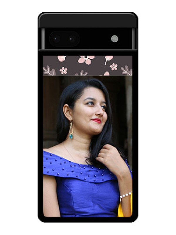 Custom Google Pixel 6A 5G Custom Glass Phone Case - Stylish Floral Design