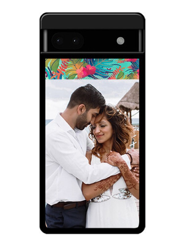 Custom Google Pixel 6A 5G Custom Glass Phone Case - Watercolor Floral Design