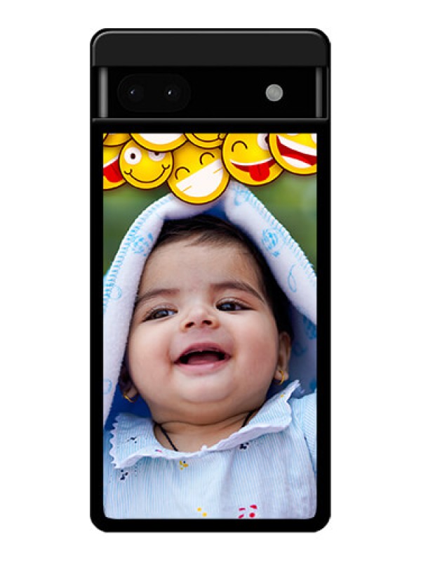 Custom Google Pixel 6A 5G Custom Glass Phone Case - With Smiley Emoji Design