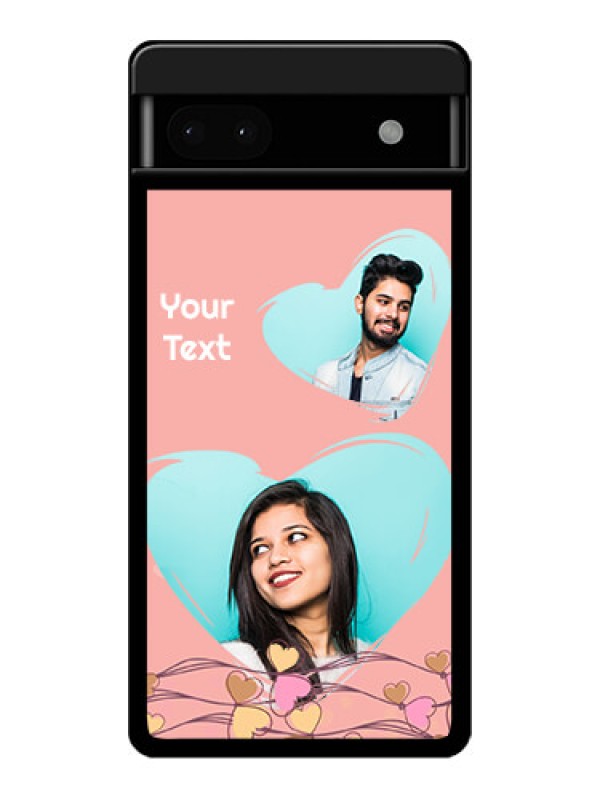 Custom Google Pixel 6A 5G Custom Glass Phone Case - Love Doodle Design