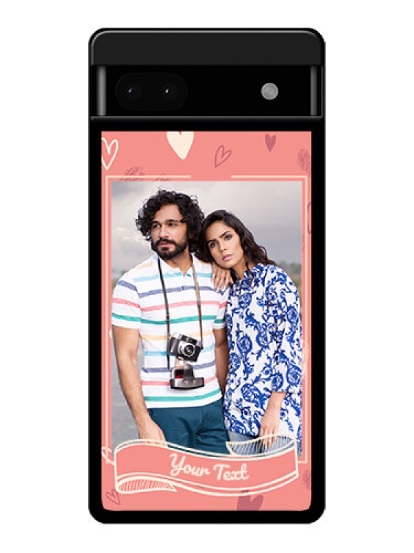 Custom Google Pixel 6A 5G Custom Glass Phone Case - Love Doodle Art Design