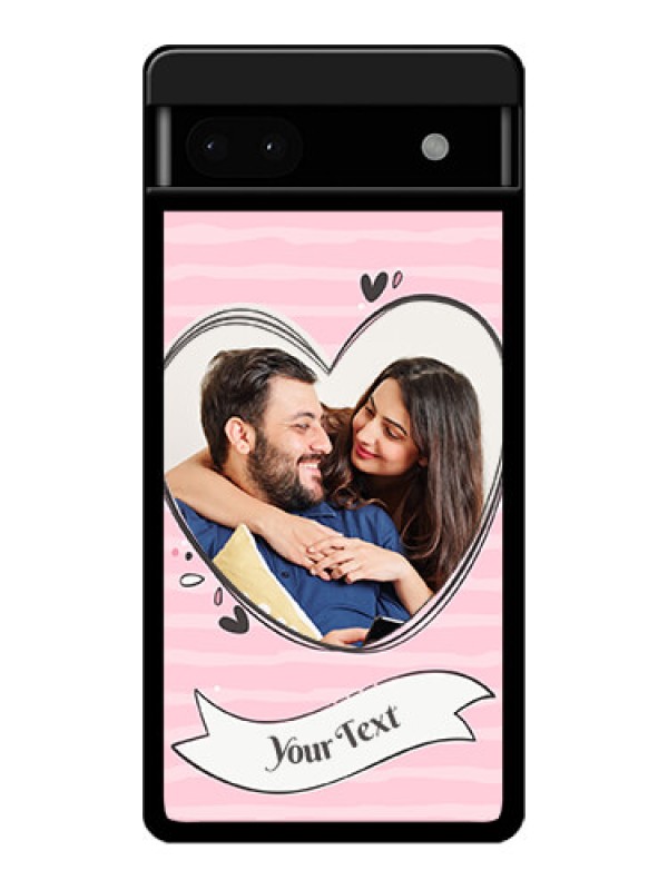 Custom Google Pixel 6A 5G Custom Glass Phone Case - Vintage Heart Design