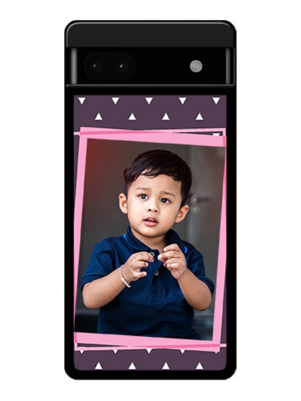 Custom Google Pixel 6A 5G Custom Glass Phone Case - Triangle Pattern Dotted Design