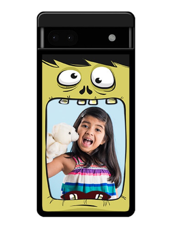 Custom Google Pixel 6A 5G Custom Glass Phone Case - Cartoon Monster Back Case Design
