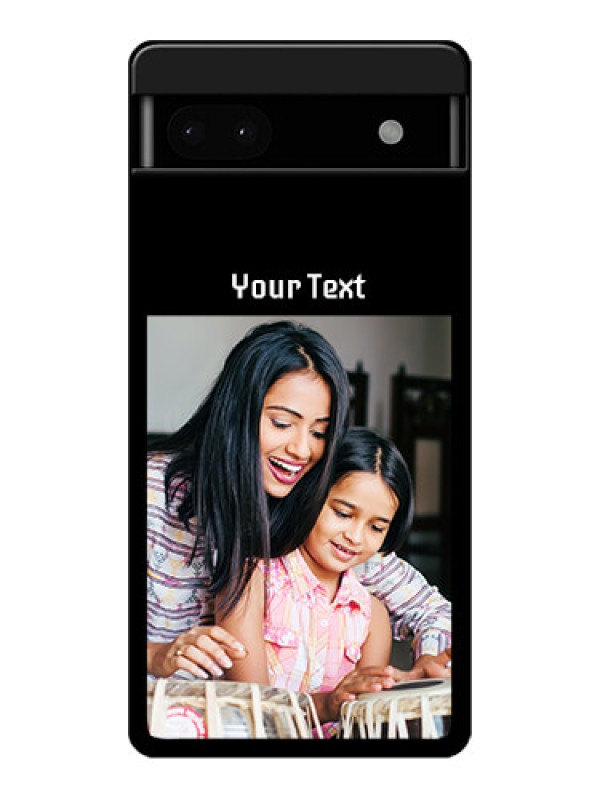 Custom Google Pixel 6A 5G Custom Glass Phone Case - Photo With Name Design