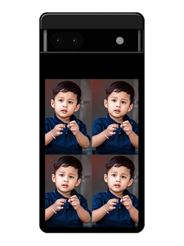 Custom Google Pixel 6A 5G Custom Glass Phone Case - 4 Image Holder Design