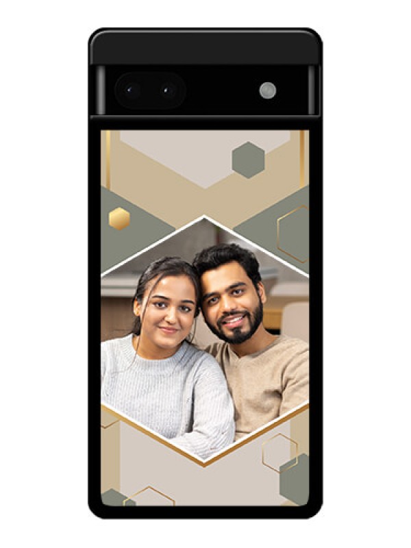 Custom Google Pixel 6A 5G Custom Glass Phone Case - Stylish Hexagon Pattern Design