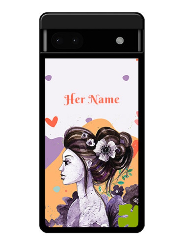 Custom Google Pixel 6A 5G Custom Glass Phone Case - Woman And Nature Design