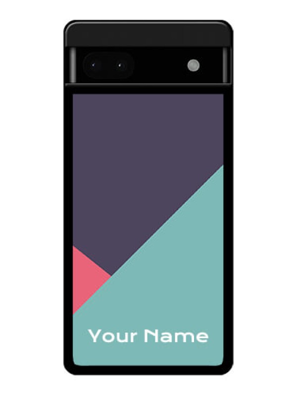 Custom Google Pixel 6A 5G Custom Glass Phone Case - Tri Color Abstract Design