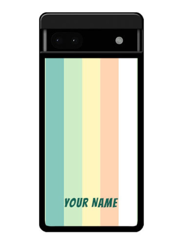 Custom Google Pixel 6A 5G Custom Glass Phone Case - Multi - Colour Stripes Design