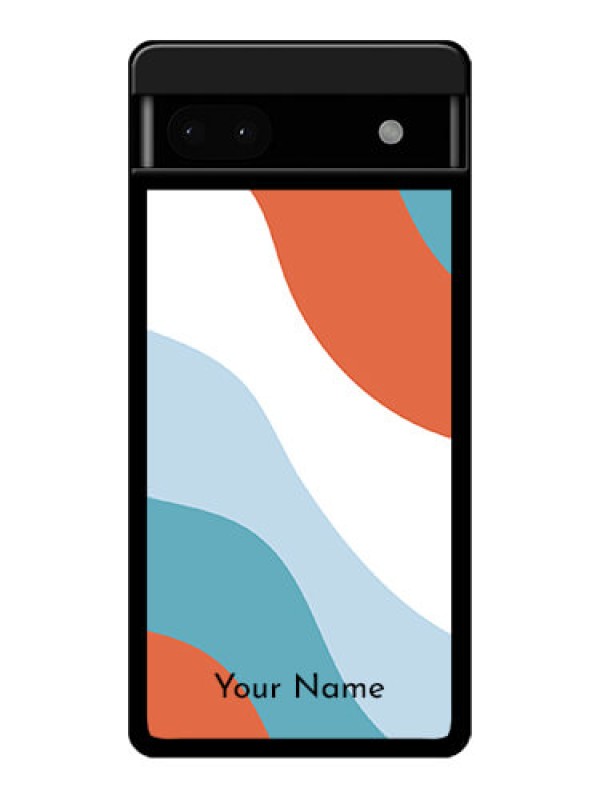 Custom Google Pixel 6A 5G Custom Glass Phone Case - Coloured Waves Design