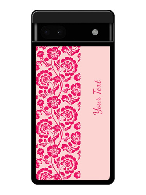 Custom Google Pixel 6A 5G Custom Glass Phone Case - Attractive Floral Pattern Design
