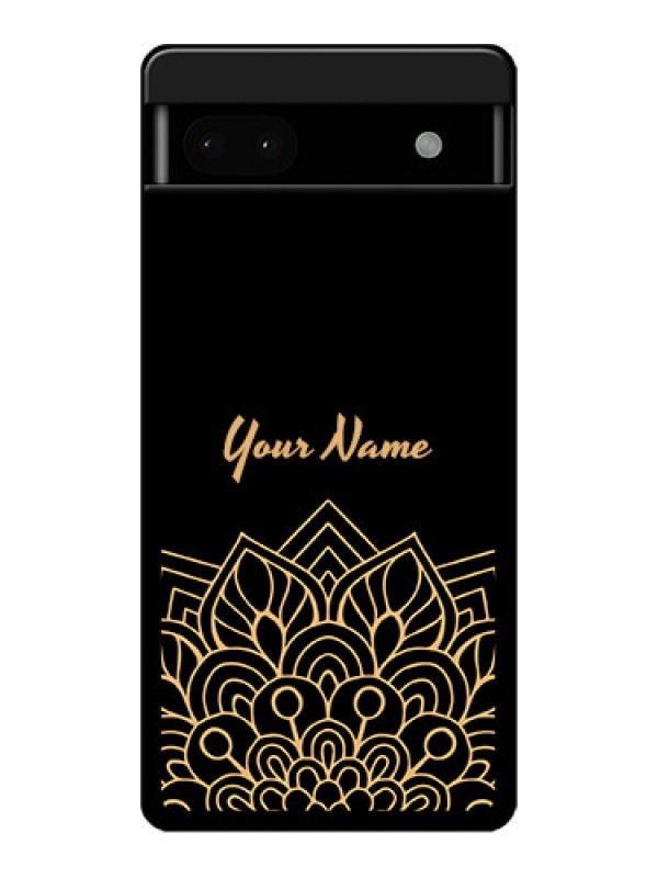 Custom Google Pixel 6A 5G Custom Glass Phone Case - Golden Mandala Design