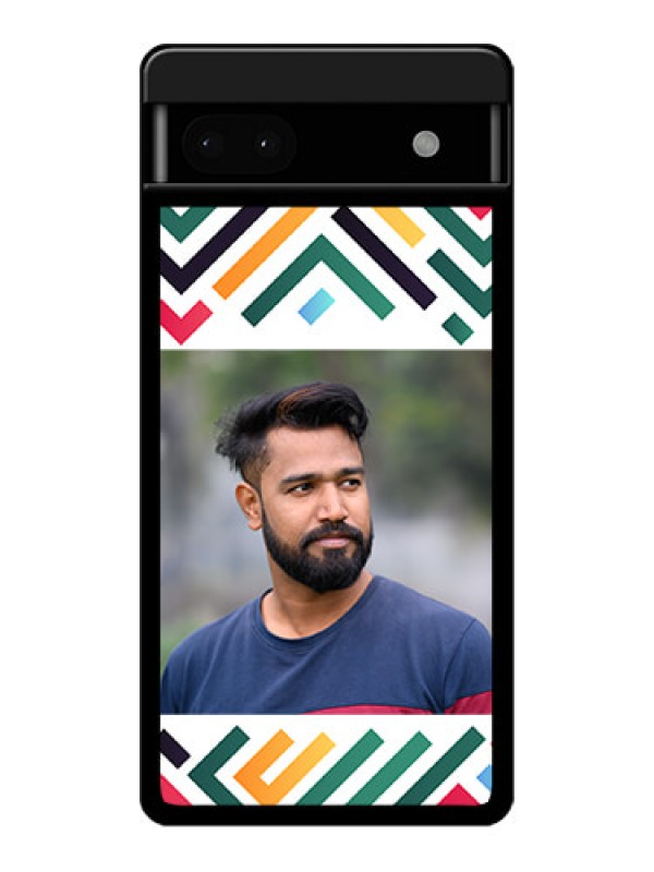 Custom Google Pixel 6A 5G Custom Glass Phone Case - Colorful Maze Pattern Design