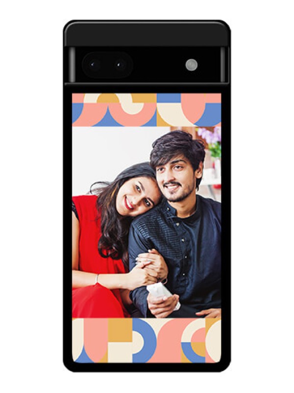 Custom Google Pixel 6A 5G Custom Glass Phone Case - Semi - Circle Maze Pattern Design