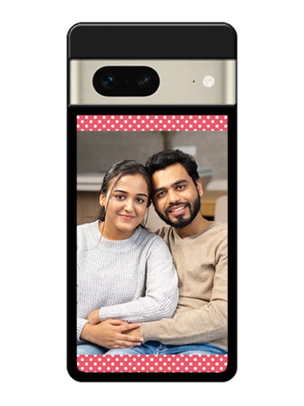 Custom Google Pixel 7 5G Custom Glass Phone Case - White Dotted Design