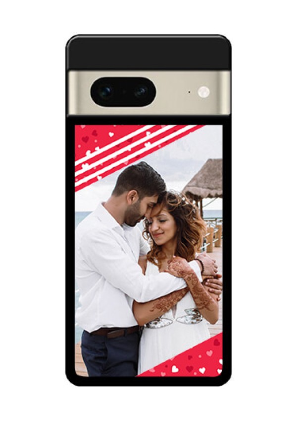 Google Pixel 7 5G Custom Glass Phone Case - Valentines Gift Design