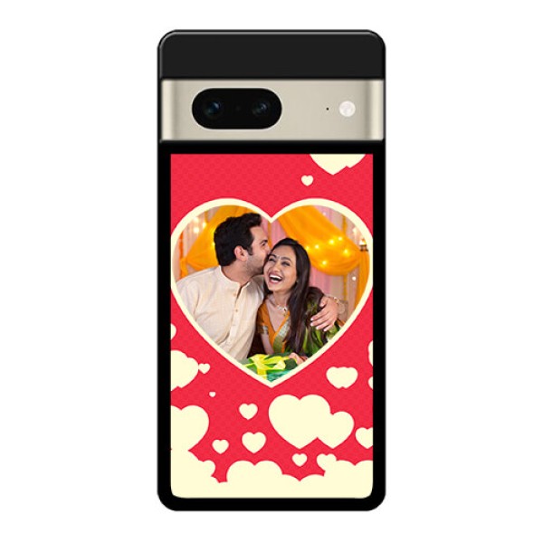 Google Pixel 7 5G Custom Glass Phone Case - Love Symbols Phone Cover Design