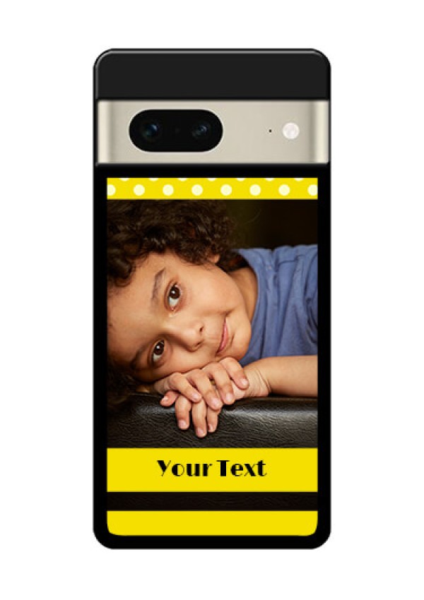 Google Pixel 7 5G Custom Glass Phone Case - Bright Yellow Case Design