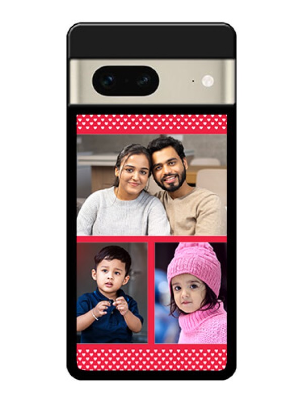 Custom Google Pixel 7 5G Custom Glass Phone Case - Bulk Photo Upload Design