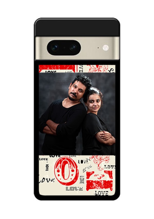 Google Pixel 7 5G Custom Glass Phone Case - Trendy Love Design Case