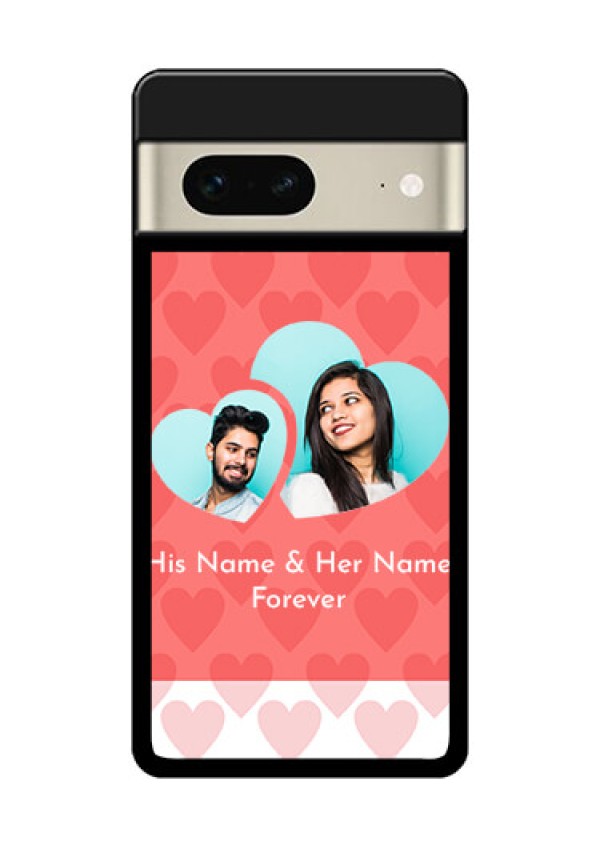 Google Pixel 7 5G Custom Glass Phone Case - Couple Pic Upload Design