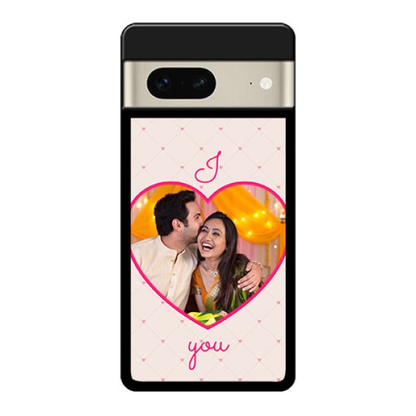 Google Pixel 7 5G Custom Glass Phone Case - Heart Shape Design