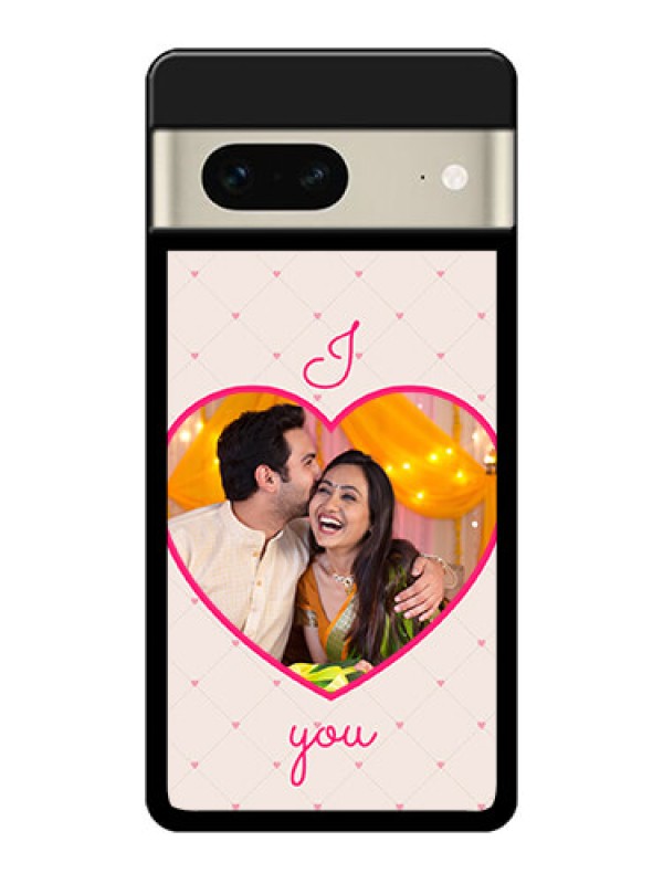 Custom Google Pixel 7 5G Custom Glass Phone Case - Heart Shape Design